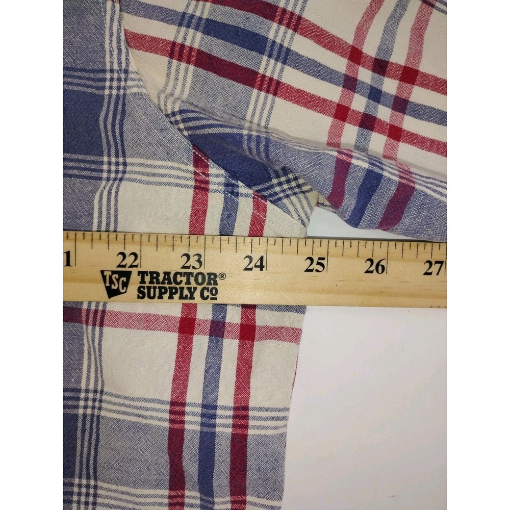 Polo Sport Ralph Lauren Button Up Shirt Cotton Linen Plaid Mens XL - Picture 7 of 7